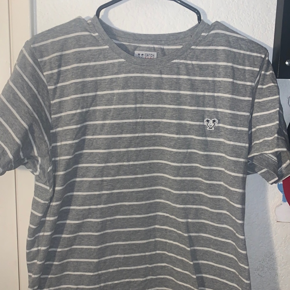 Catch Surf Grey/White stripped T-Shirt